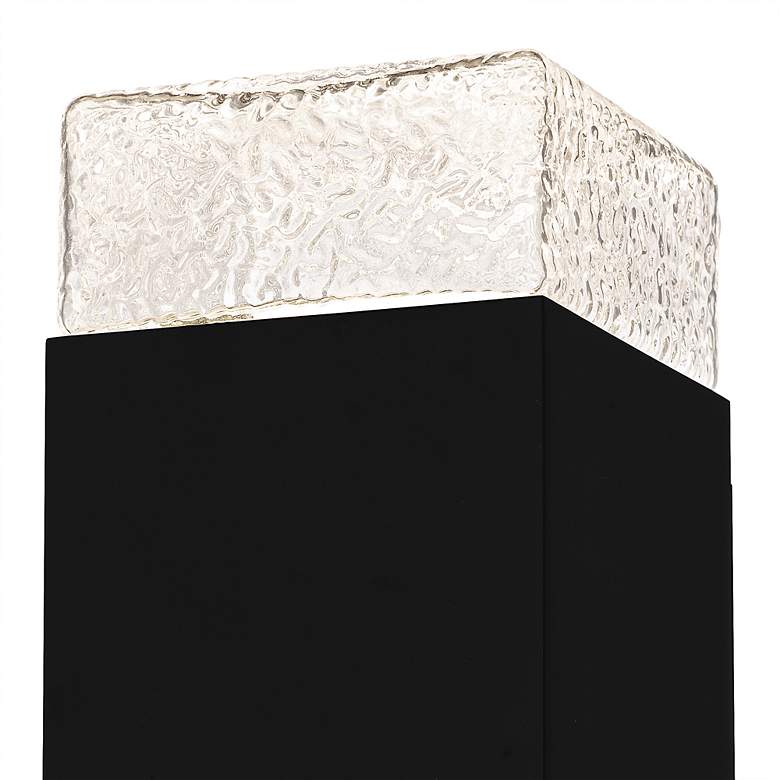Image 5 Saxton Integrated LED Matte Black Outdoor Wall Lantern more views