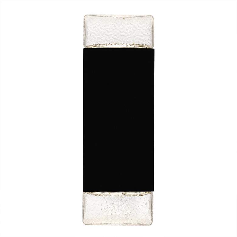Image 3 Saxton Integrated LED Matte Black Outdoor Wall Lantern more views
