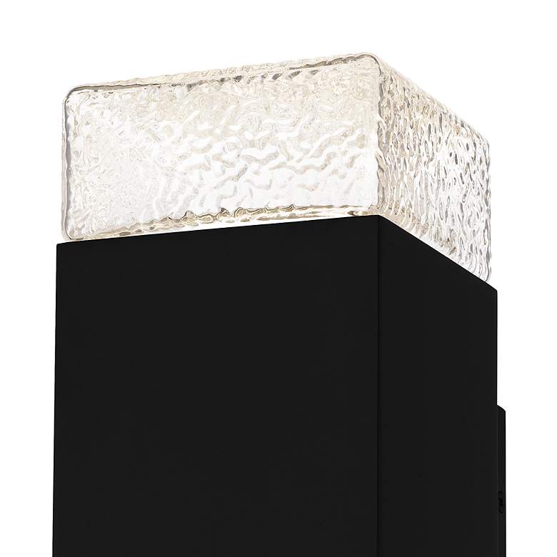 Image 5 Saxton Integrated LED Matte Black Outdoor Wall Lantern more views
