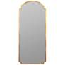 Saxton Shiny Gold 30" x 70" Arched Rectangular Floor Mirror