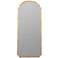 Saxton Shiny Gold 30" x 70" Arched Rectangular Floor Mirror