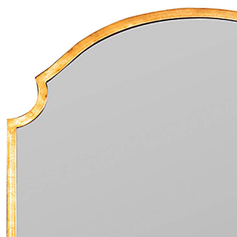 Image 3 Saxton Shiny Gold 30 inch x 70 inch Arched Rectangular Floor Mirror more views