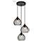 Sayer Collection Pendant D16.0 H23.1 Lt:3 Black Finish