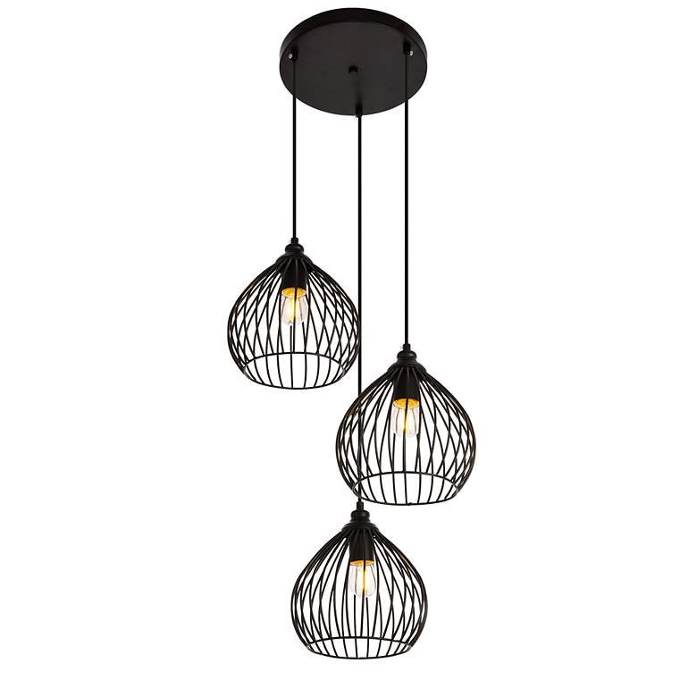 Image 4 Sayer Collection Pendant D16.0 H23.1 Lt:3 Black Finish more views