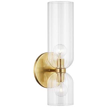 Sayville 15 1/2" High Aged Brass 2-Light Wall Sconce
