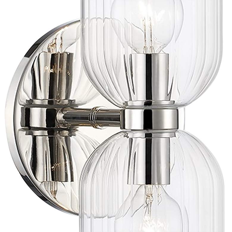 Image 2 Sayville 15 1/2" High Polished Nickel 2-Light Wall Sconce more views