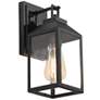 1_Scaatropurea 11" High Textured Black Outdoor Wall Light