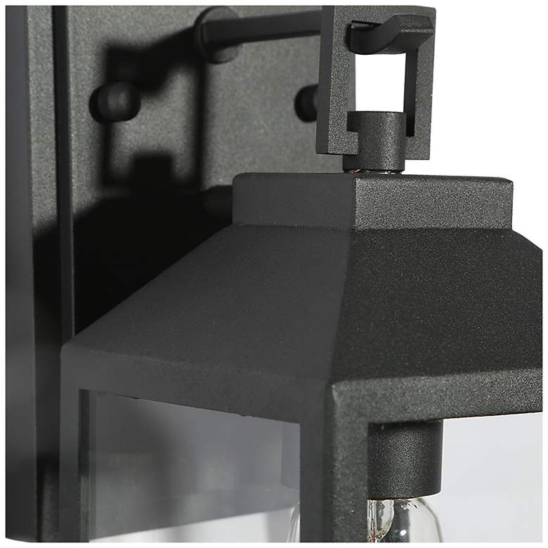 Image 2 Scaatropurea 11" High Textured Black Outdoor Wall Light more views