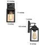 3_Scaatropurea 11" High Textured Black Outdoor Wall Light more views