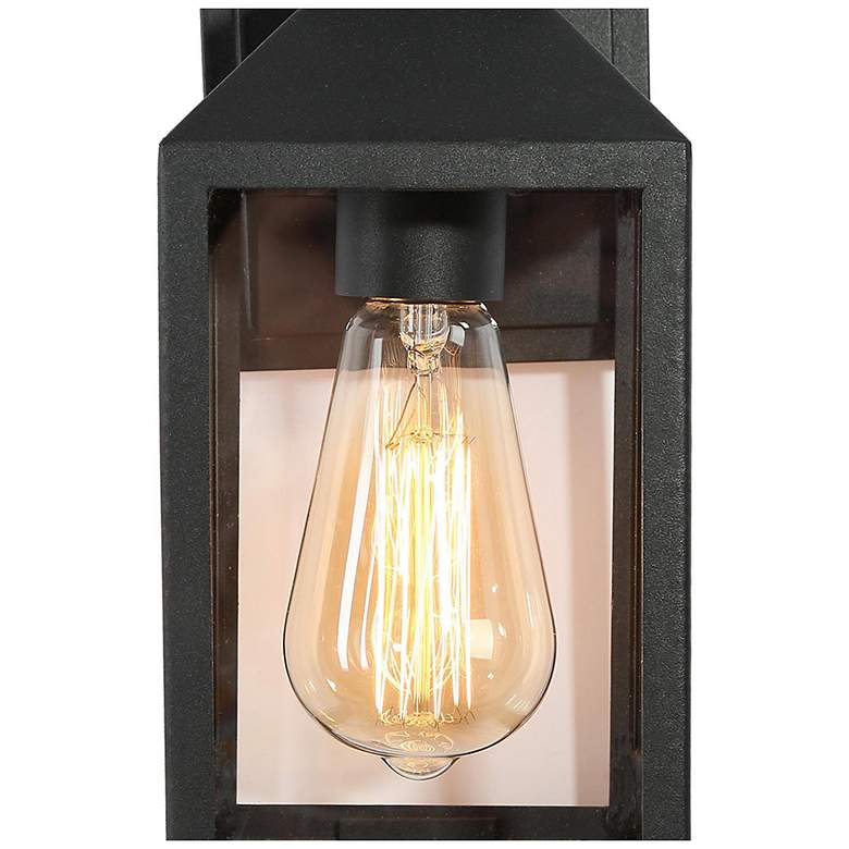 Image 4 Scaatropurea 11" High Textured Black Outdoor Wall Light more views