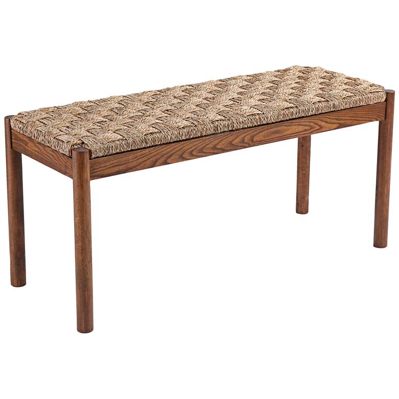 Image 2 Scalby 39 1/4" Wide Brown and Natural Seagrass Bench