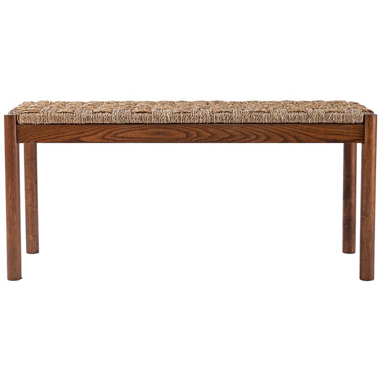 Image 3 Scalby 39 1/4" Wide Brown and Natural Seagrass Bench more views