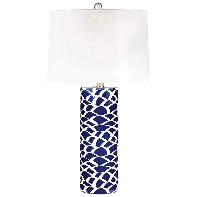 Image 1 Scale Sketch 28" High 1-Light Table Lamp - Navy