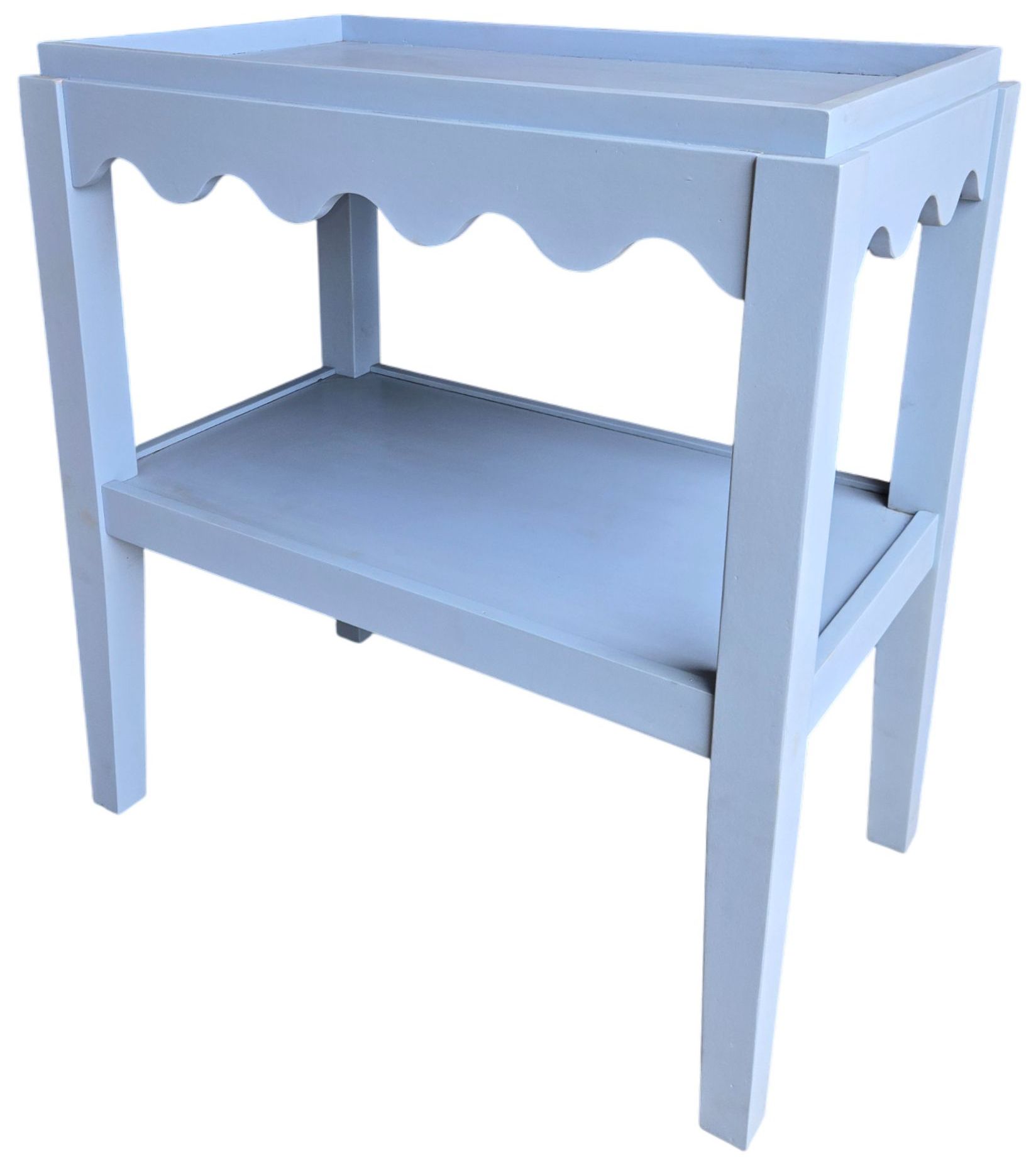 Image 2 Scallop Accent Table, Light Blue