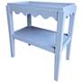 2_Scallop Accent Table, Light Blue