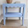 1_Scallop Accent Table, Light Blue