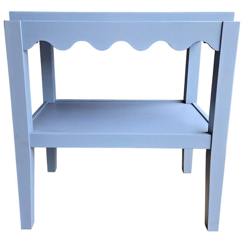 Image 3 Scallop Accent Table, Light Blue more views
