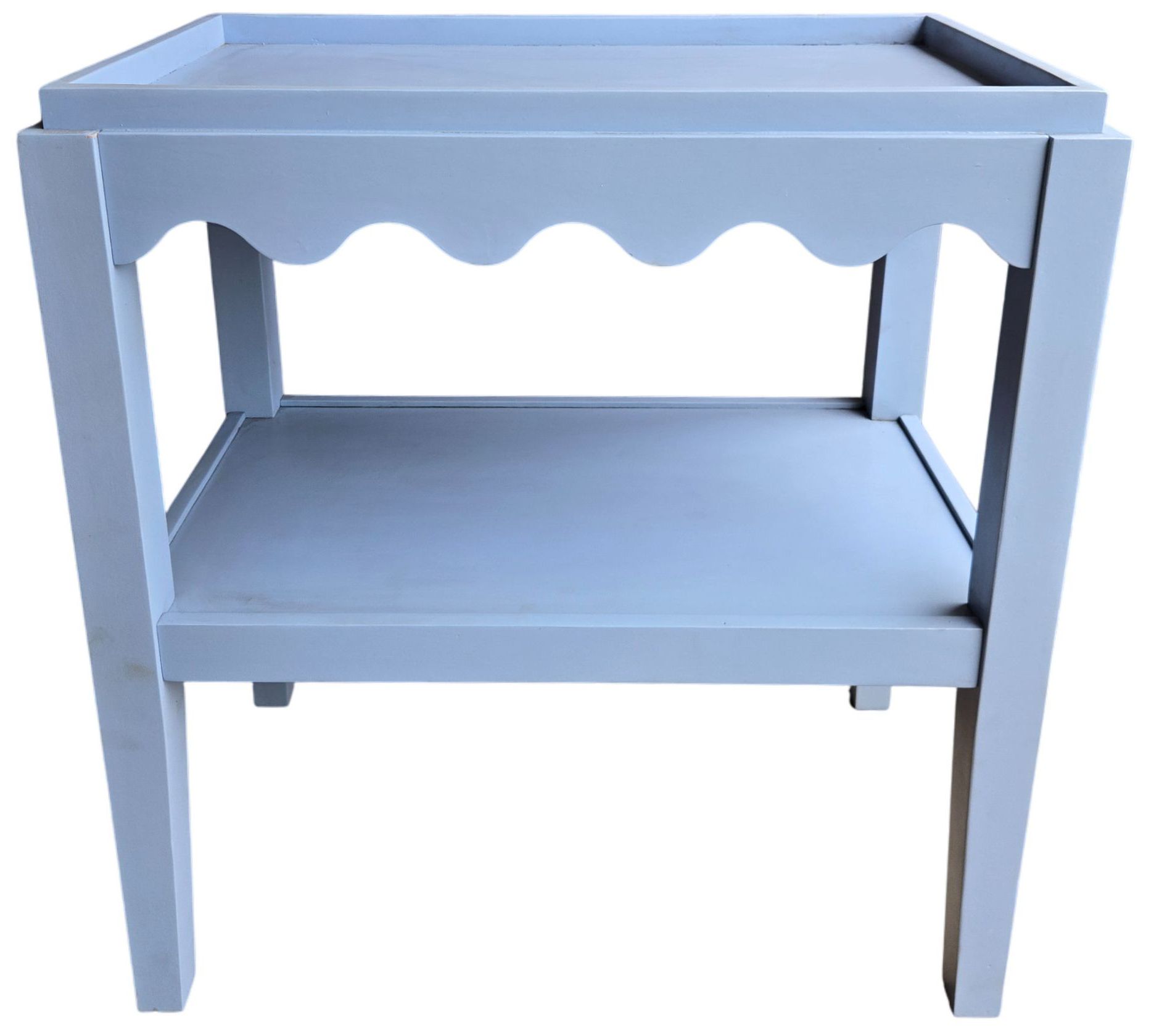 Image 4 Scallop Accent Table, Light Blue more views