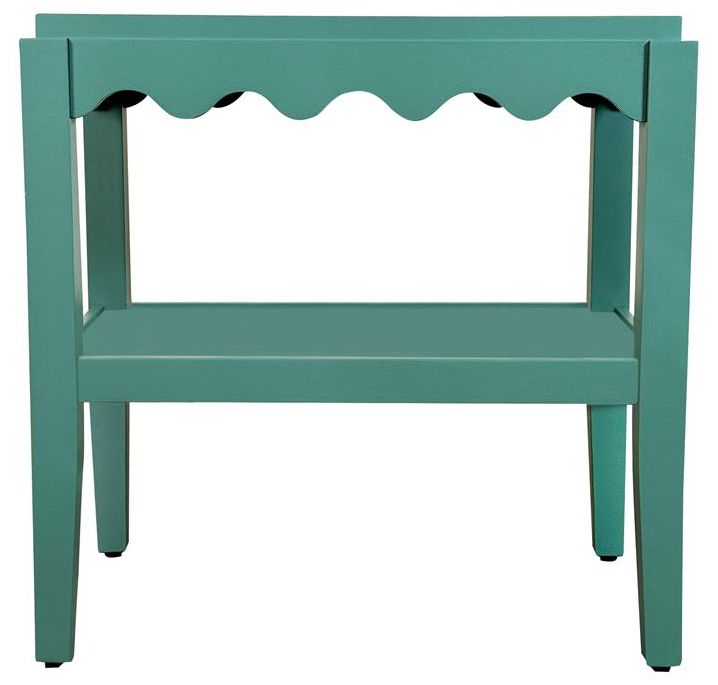 Image 4 Scallop Accent Table, Seagrass Green more views