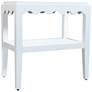 2_Scallop Accent Table, White
