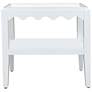 3_Scallop Accent Table, White more views
