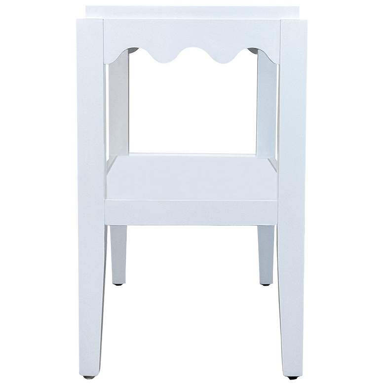 Image 4 Scallop Accent Table, White more views
