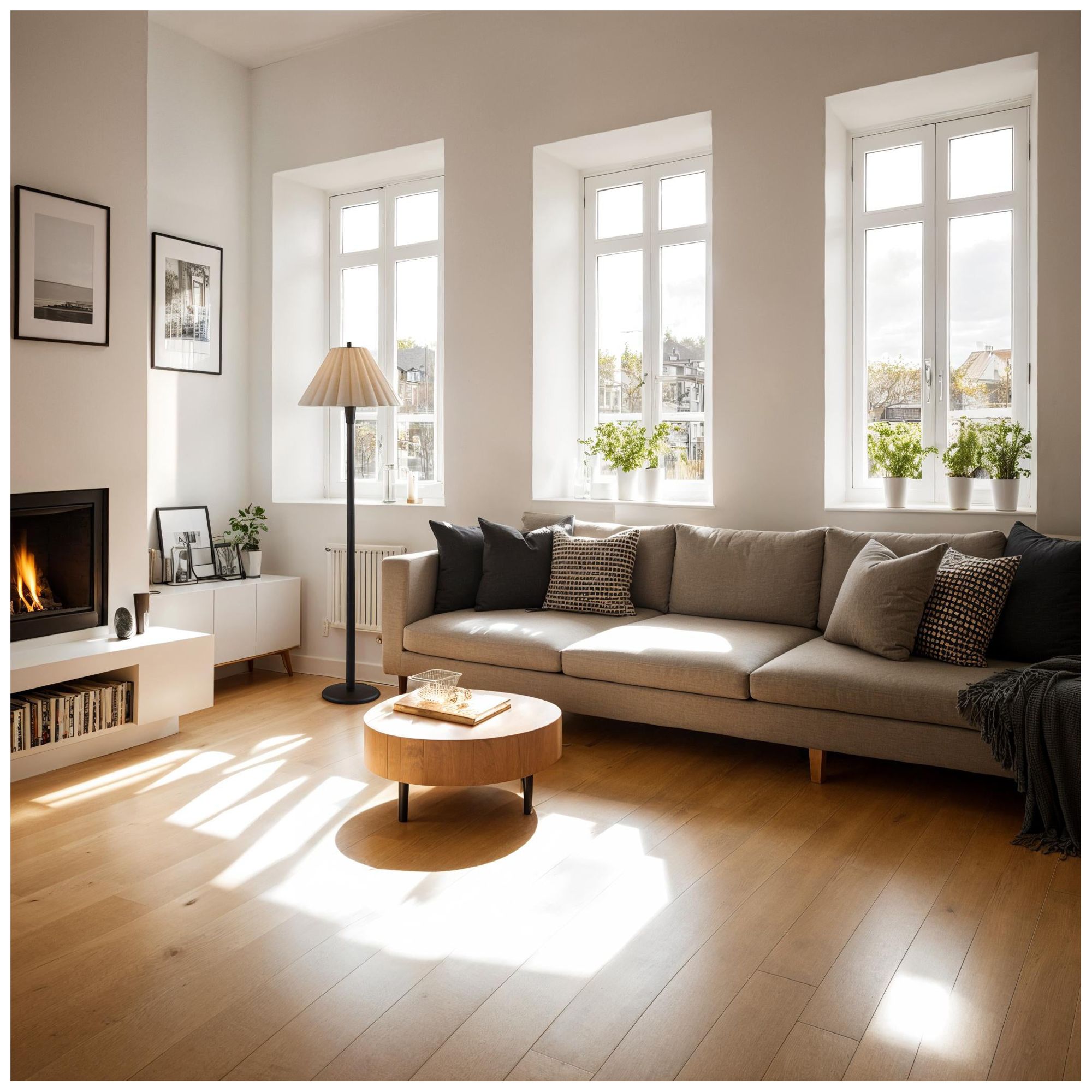 Image 2 Scallop Floor Lamp- Black more views