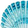 Scallop Shell 19" Wide Blue Metal Wall Decor