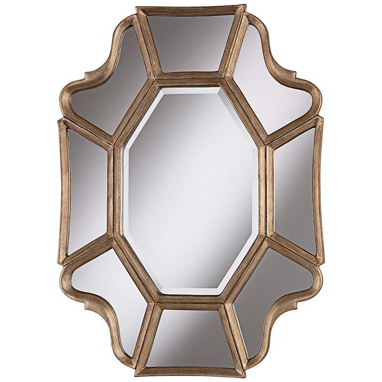 Image 1 Scalloped 35 inch High Champagne Wall Mirror