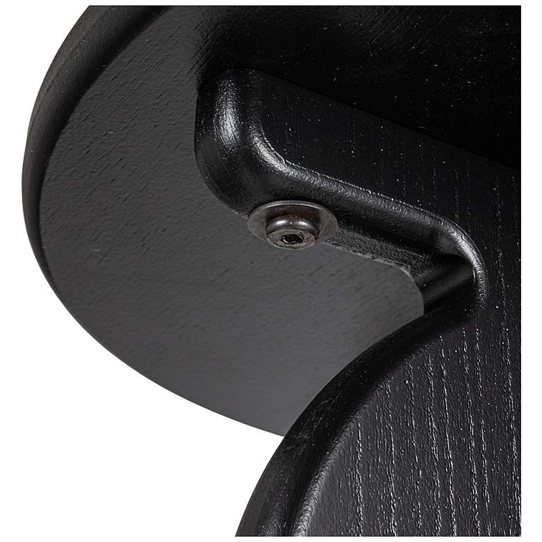 Image 4 Scalloped Edge Accent Table in Matte Black Finish more views