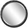 Scalloped Edge Aged Black 38" Round Wall Mirror