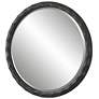 6_Scalloped Edge Aged Black 38" Round Wall Mirror more views