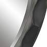 7_Scalloped Edge Aged Black 38" Round Wall Mirror more views