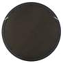 Scalloped Edge Aged Black 38" Round Wall Mirror in scene