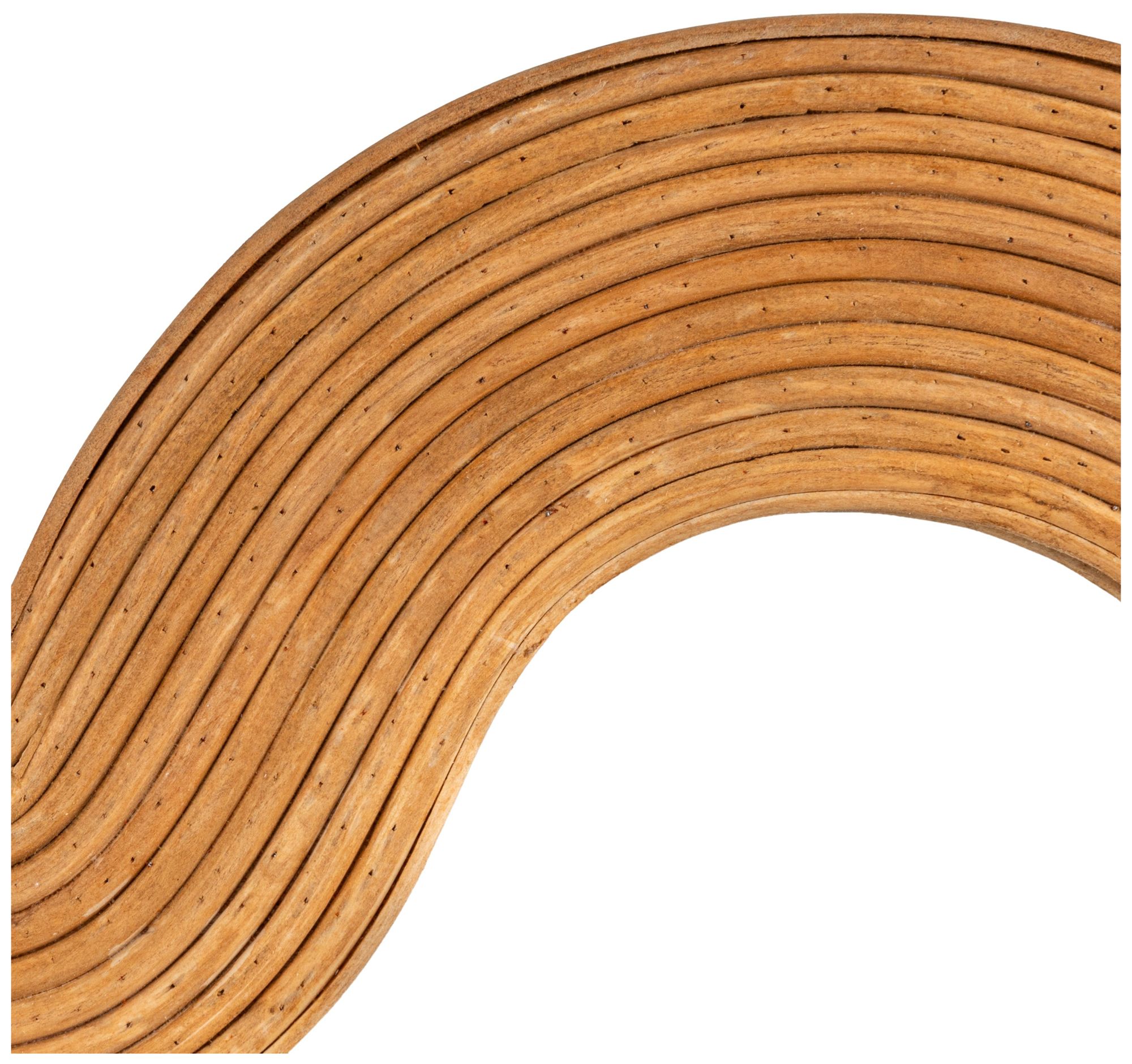 Image 7 Scalloped Rattan Framed Wall Mirror more views