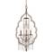 Scalloped Teardrop 26 3/4" High Silver Chandelier