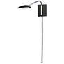 Scan Black Finish Plug-In Swing Arm LED Wall Lamp by Maxim