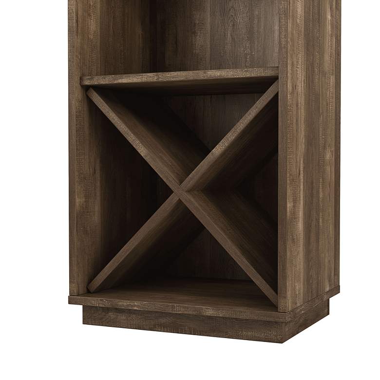 Image 5 Scandi 19 3/4" Wide Reclaimed Oak 1-Drawer Tower Cabinet more views