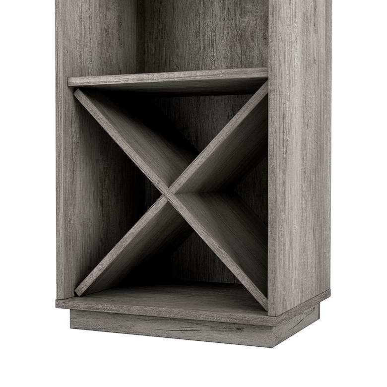 Image 5 Scandi 19 3/4" Wide Vintage Gray 1-Drawer Tower Cabinet more views