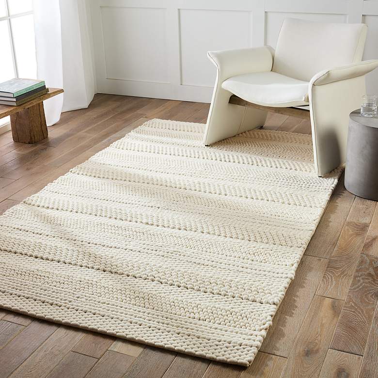 Image 1 Scandinavian Dula Lagom SCD28 5'x8' Ivory Wool Area Rug