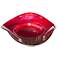 Scarlet Drip Curved Art Glass Charger Plate