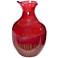Scarlet Drip Recycled Glass Small Urn