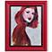 Scarlet Muse" Hand Embellished Framed Giclee Printed Canvas Wall Art
