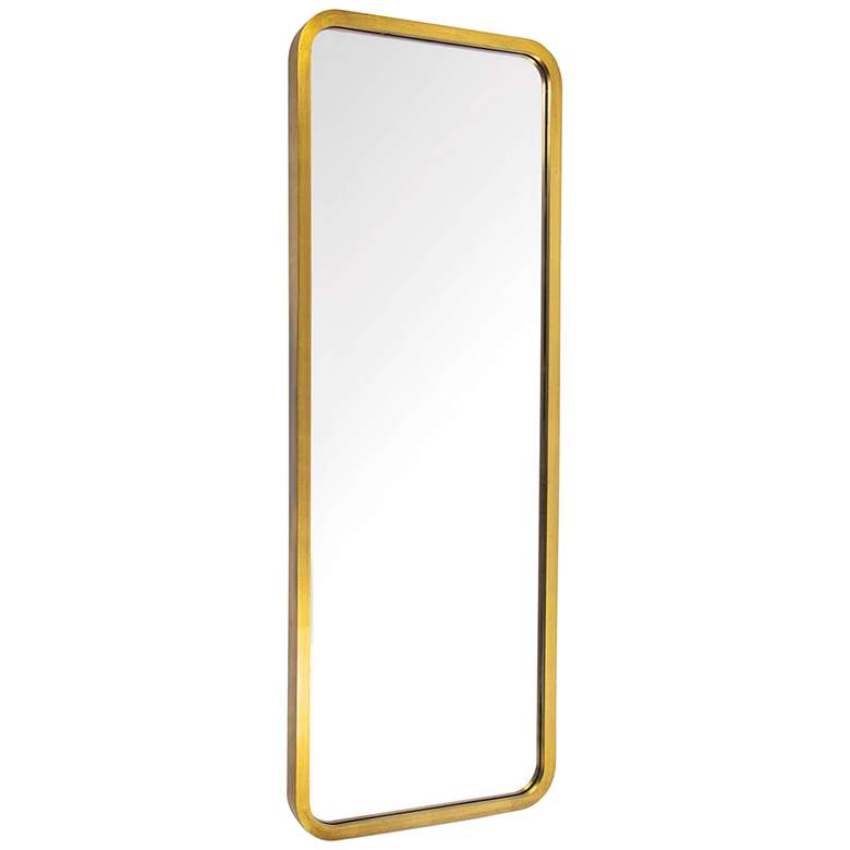 Image 1 Scarlett Gold Leaf 15 1/2" x 43" Rectangular Wall Mirror