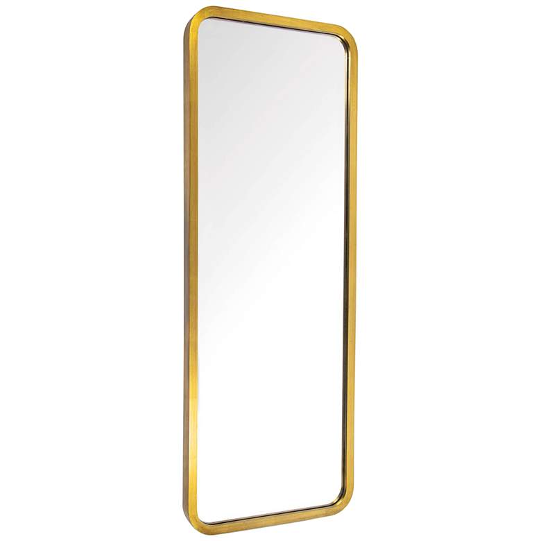 Image 1 Scarlett Gold Leaf 15 1/2 inch x 43 inch Rectangular Wall Mirror