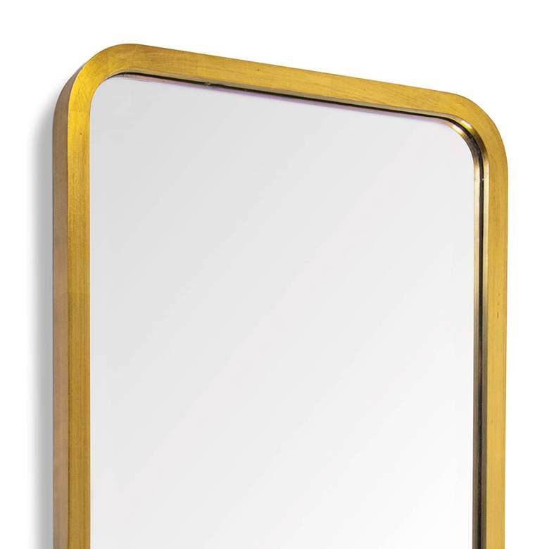 Image 2 Scarlett Gold Leaf 15 1/2" x 43" Rectangular Wall Mirror more views
