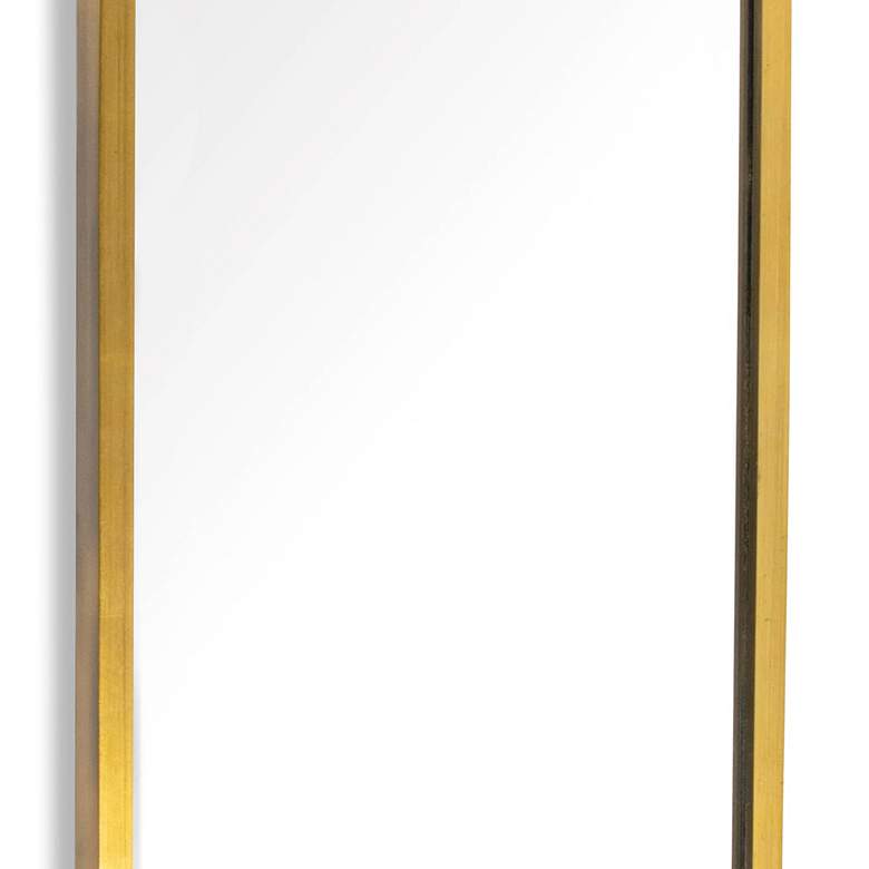 Image 3 Scarlett Gold Leaf 15 1/2" x 43" Rectangular Wall Mirror more views