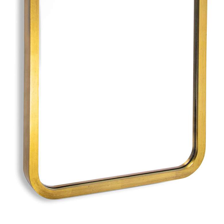 Image 4 Scarlett Gold Leaf 15 1/2 inch x 43 inch Rectangular Wall Mirror more views