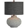 Scarlett Modern Concrete Table Lamp with Black Shade