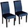 Scarpa Blue Armless Dining Chairs Set of 2